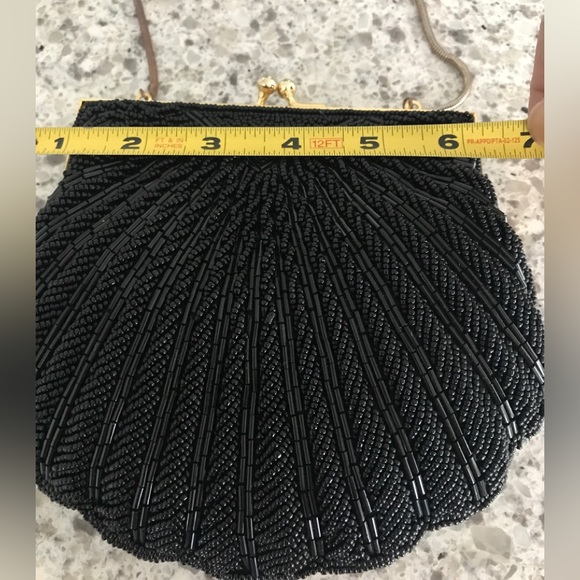 Vintage black beaded bag - Picture 5 of 6